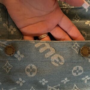 Louis Vuitton Blue Denim Monogram Clutch